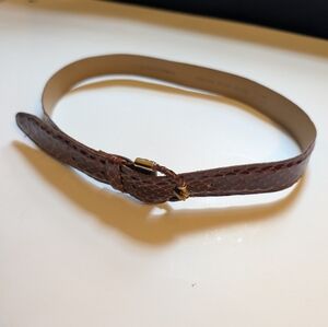 Vintage reptile  Leather Belt Size S In EUC